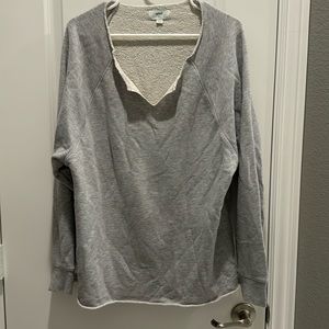 Gray raw hem sweatshirt from Aerie